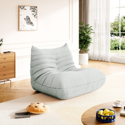 Armless 3 Seat Bean Bag Chair Sofa Comfy Lazy Sofa Fireside Chair Soft Memory Foam Lounger for Bedroom Living Room Apartment or Gaming Venue Trule